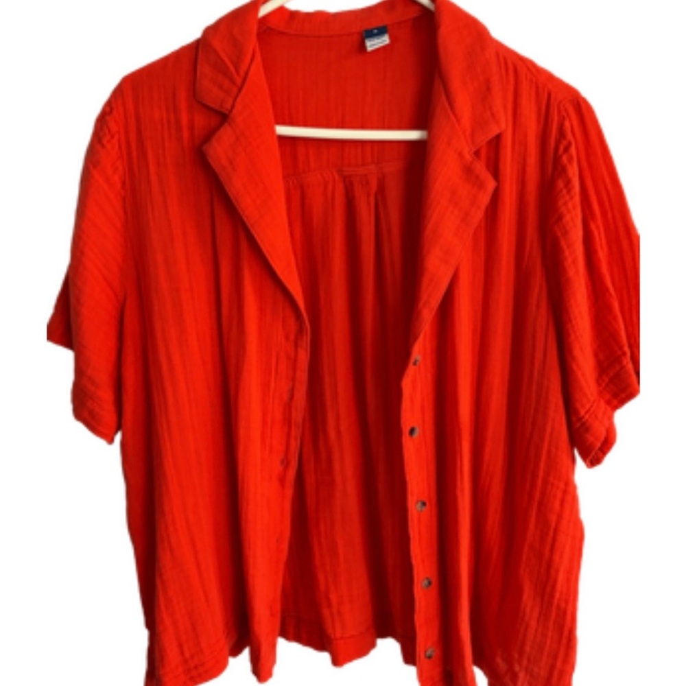 Old Navy Coral color gauze shirt